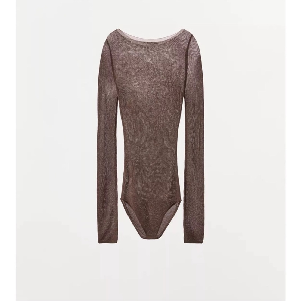 ZARA 100% VISCOSE KNIT BODYSUIT - Picture 3 of 10